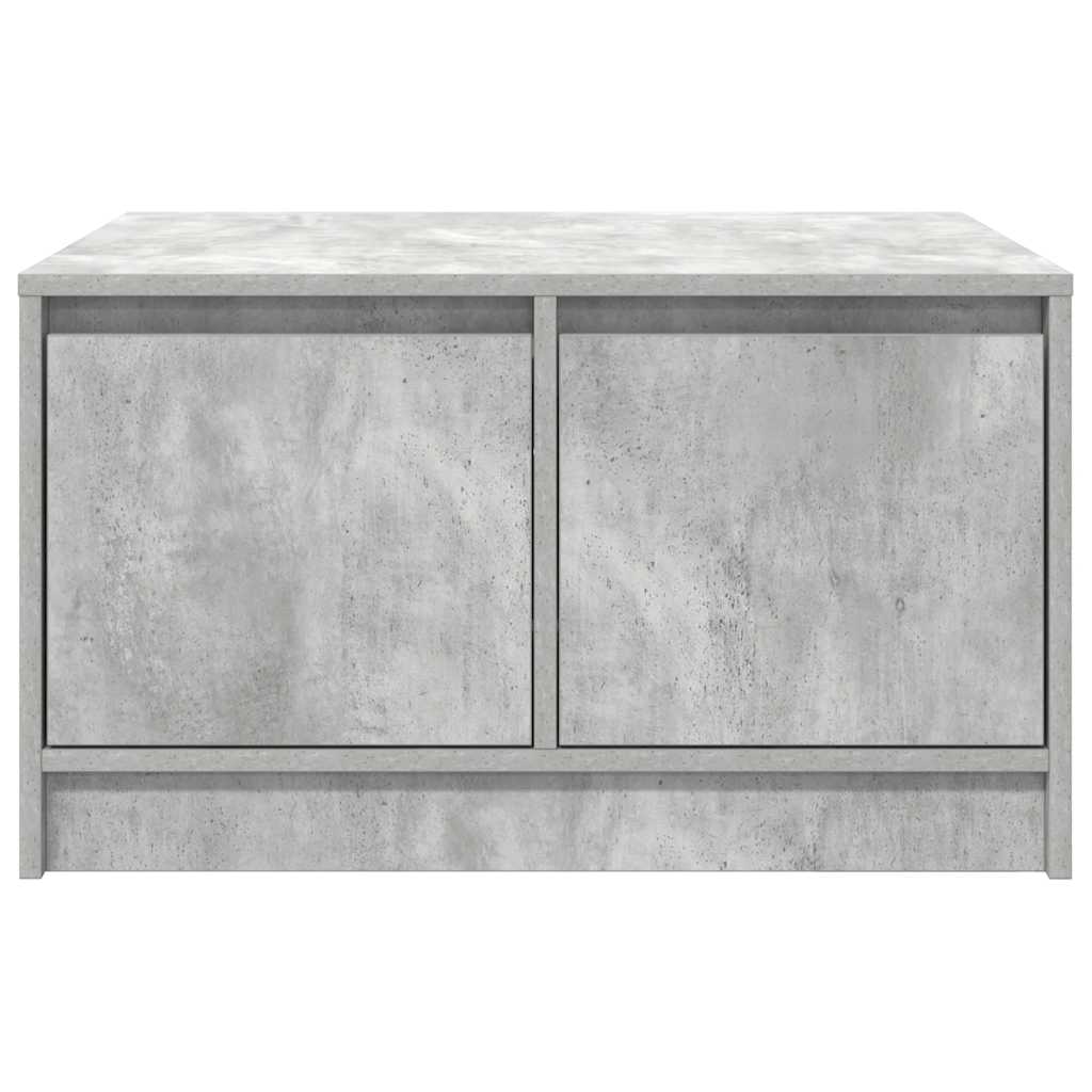 Table basse avec tiroirs gris béton 70,5x70x40 cm - XIOS