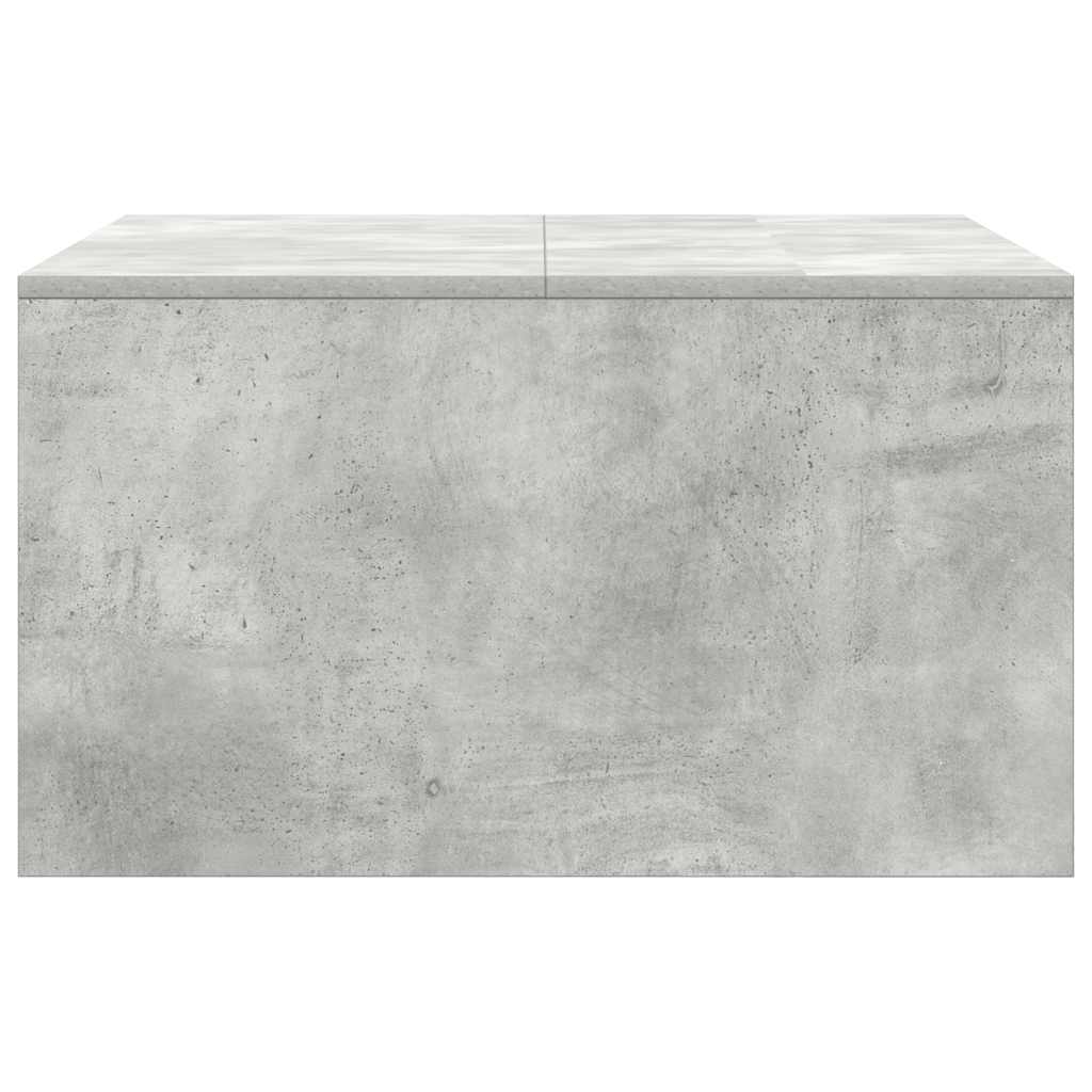 Table basse avec tiroirs gris béton 70,5x70x40 cm - XIOS