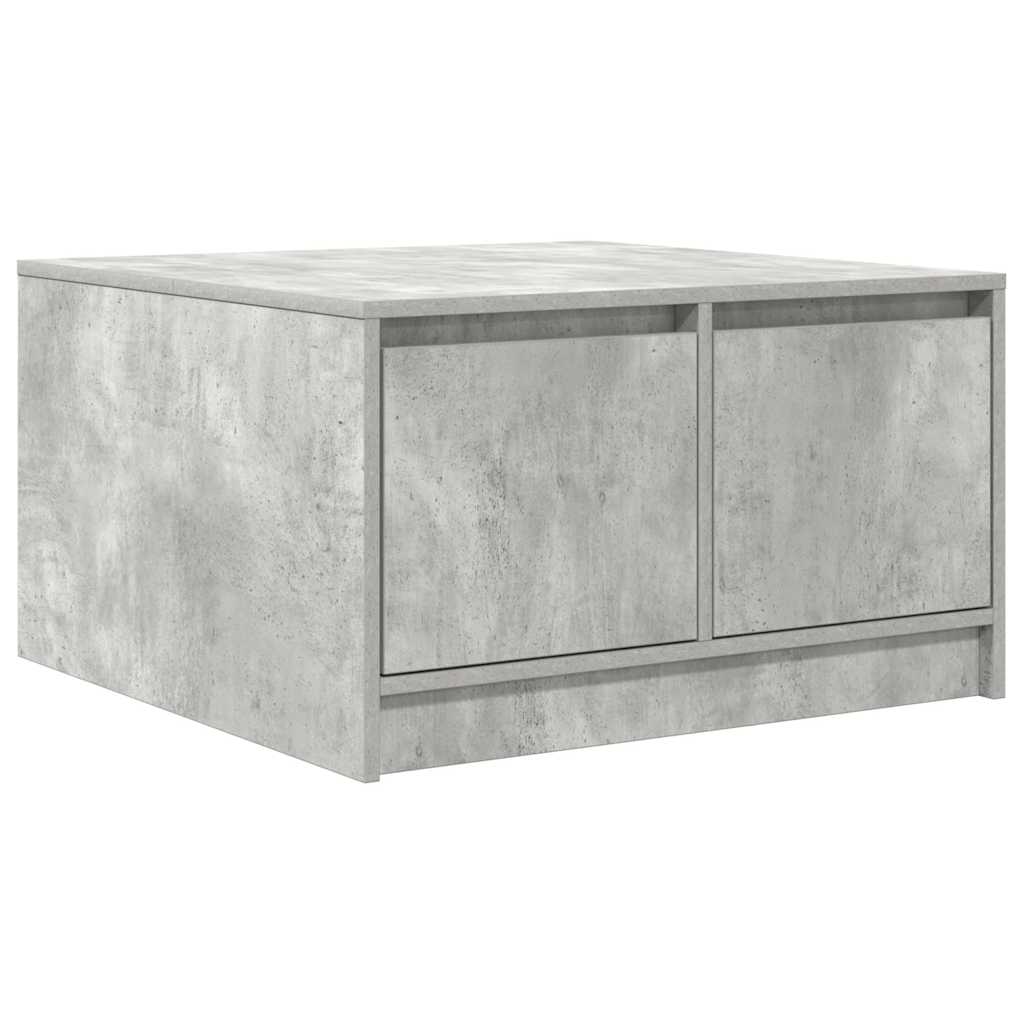 Table basse avec tiroirs gris béton 70,5x70x40 cm - XIOS