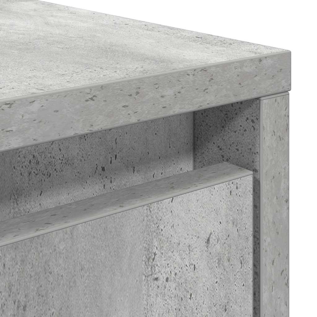 Table basse avec tiroirs gris béton 70,5x70x40 cm - XIOS