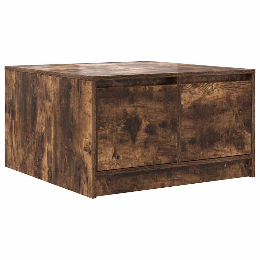 Table basse avec tiroirs chêne fumé 70,5x70x40 cm - XIOS
