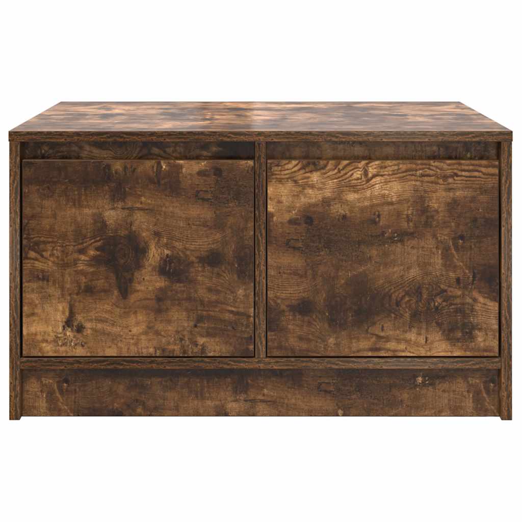 Table basse avec tiroirs chêne fumé 70,5x70x40 cm - XIOS