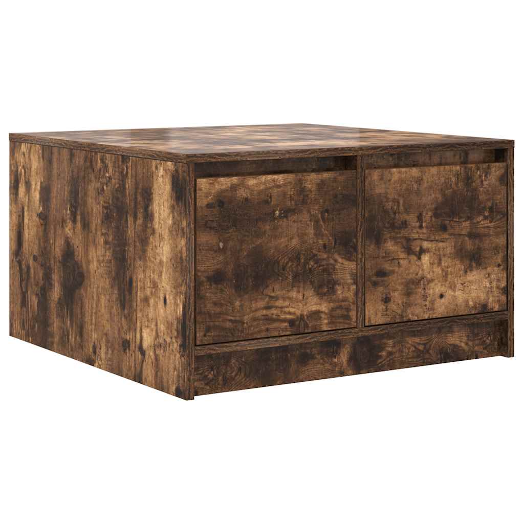 Table basse avec tiroirs chêne fumé 70,5x70x40 cm - XIOS
