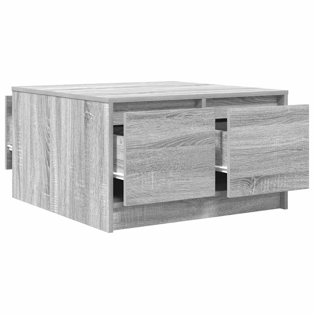 Table basse avec tiroirs sonoma gris 70,5x70x40 cm - XIOS
