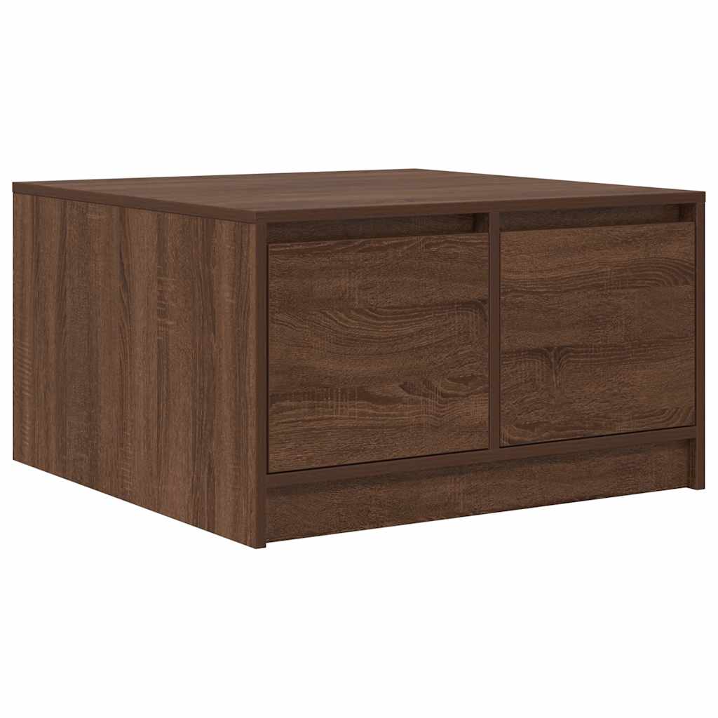 Table basse avec tiroirs chêne marron 70,5x70x40 cm - XIOS