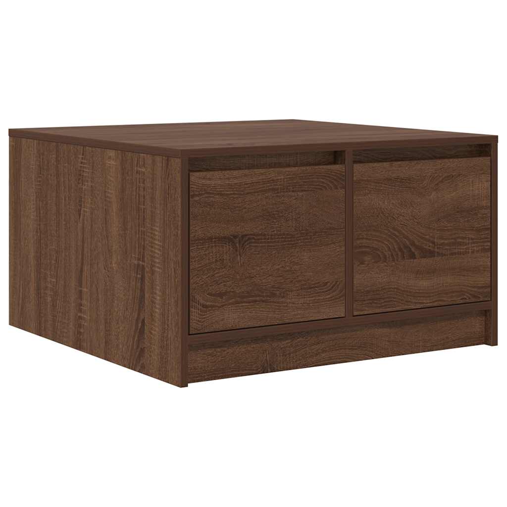 Table basse avec tiroirs chêne marron 70,5x70x40 cm - XIOS