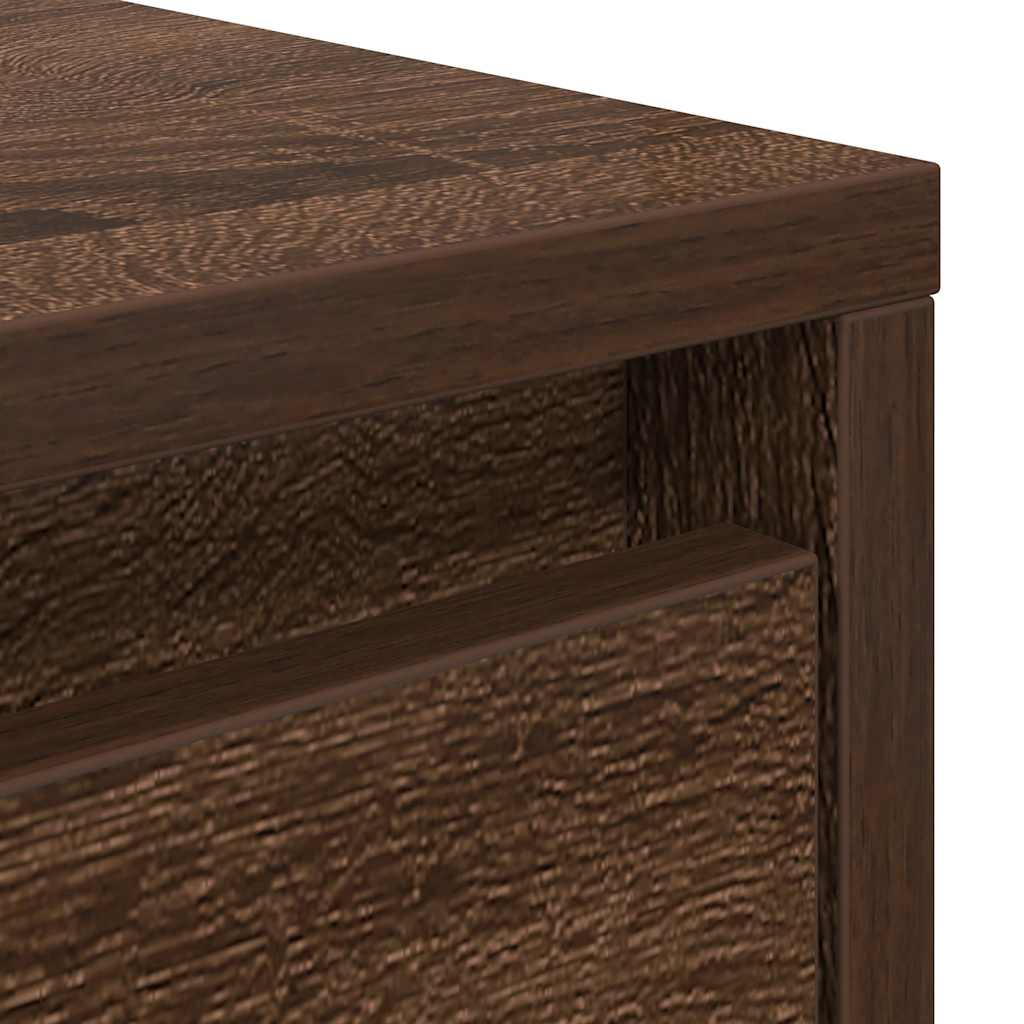 Table basse avec tiroirs chêne marron 70,5x70x40 cm - XIOS