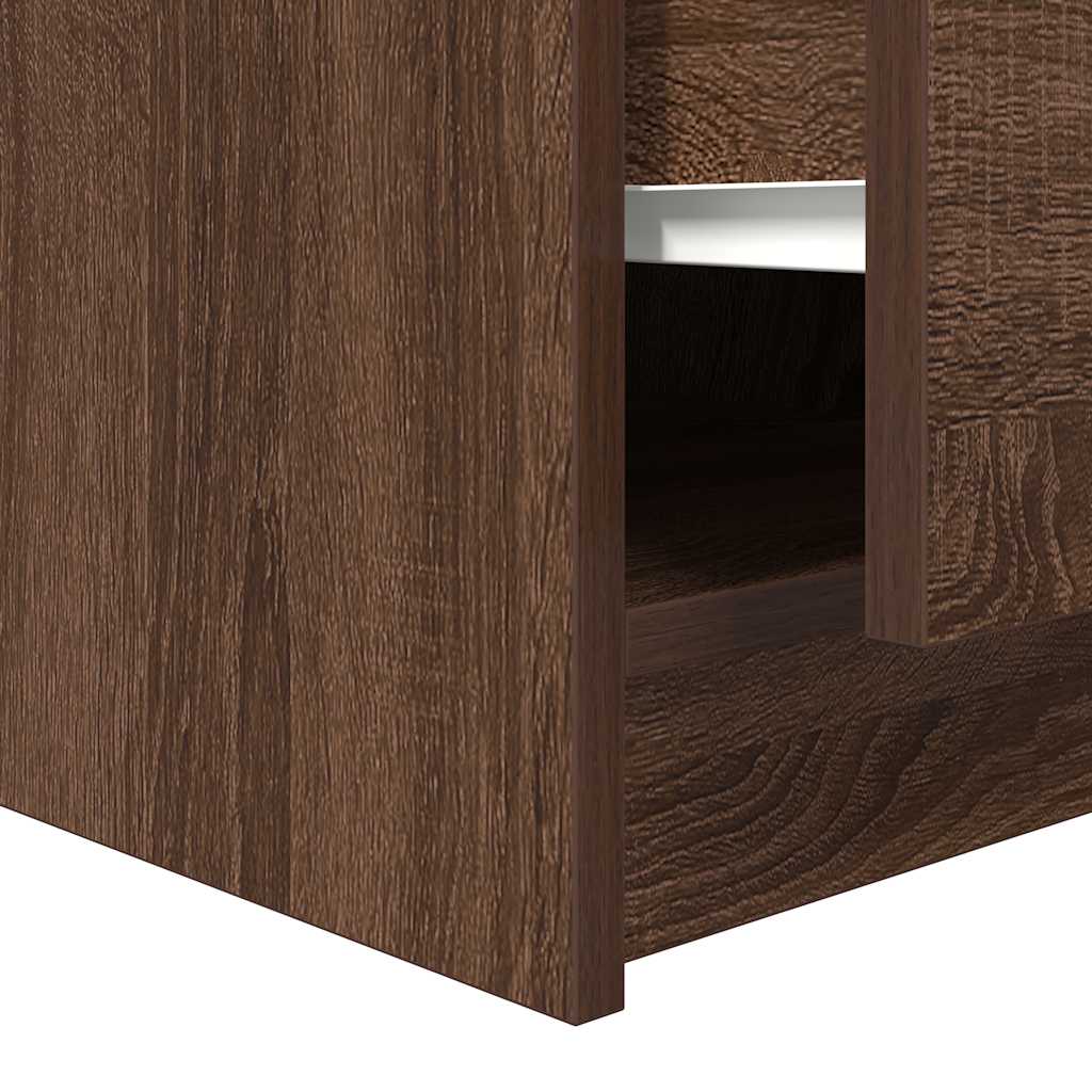 Table basse avec tiroirs chêne marron 70,5x70x40 cm - XIOS