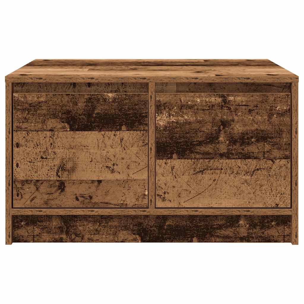Table basse avec tiroirs vieux bois 70,5x70x40 cm - XIOS
