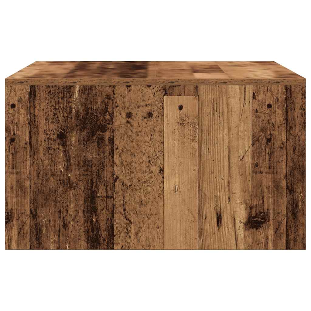 Table basse avec tiroirs vieux bois 70,5x70x40 cm - XIOS