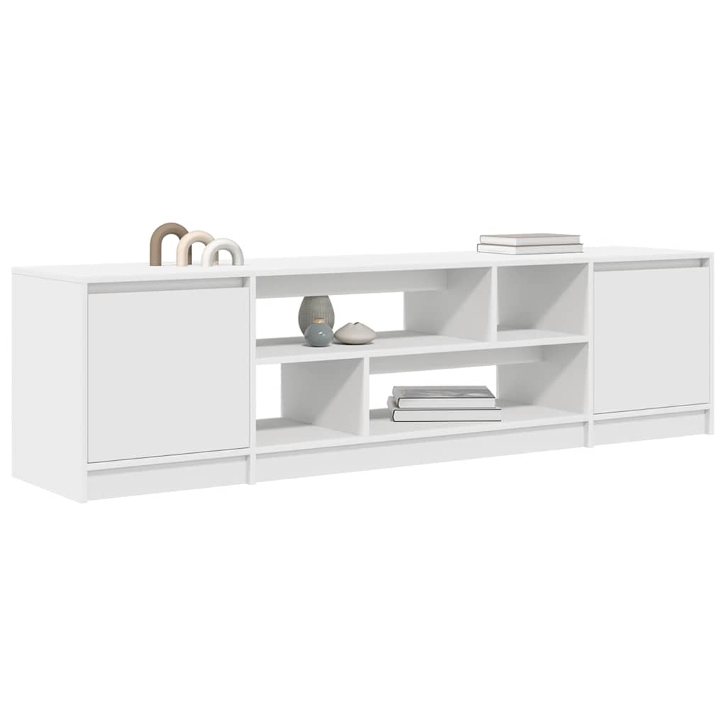 Meuble TV blanc 188,5x41x50 cm bois d'ingénierie - XIOS