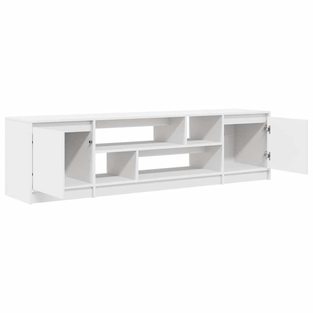 Meuble TV blanc 188,5x41x50 cm bois d'ingénierie - XIOS