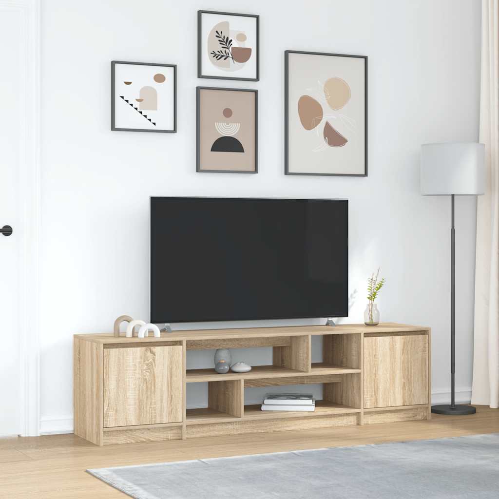 Meuble TV chêne sonoma 188,5x41x50 cm bois d'ingénierie