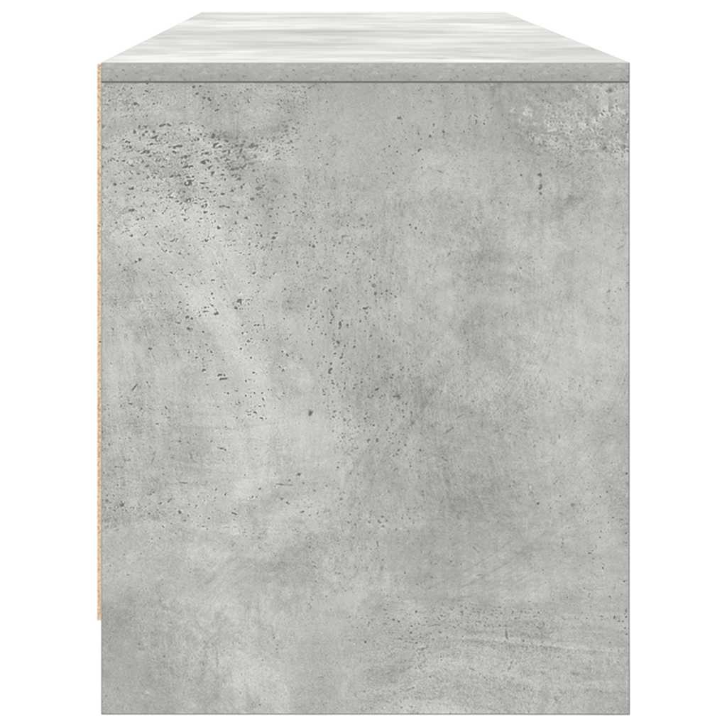 Meuble TV gris béton 188,5x41x50 cm bois d'ingénierie - XIOS
