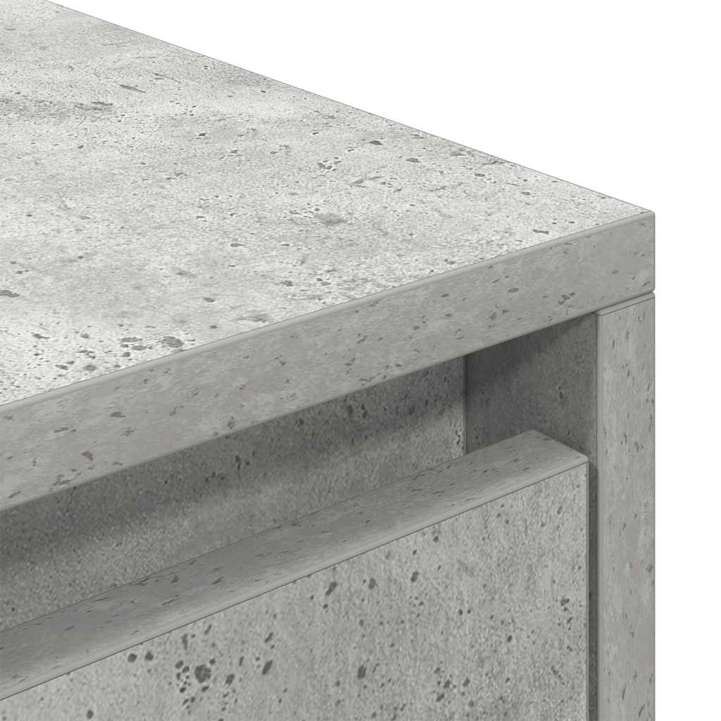 Meuble TV gris béton 188,5x41x50 cm bois d'ingénierie - XIOS