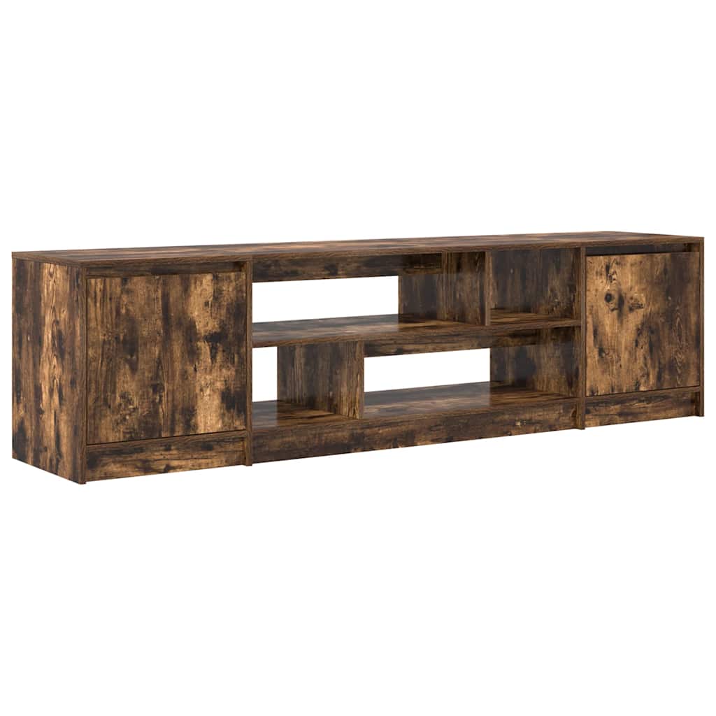 Meuble TV chêne fumé 188,5x41x50 cm bois d'ingénierie - XIOS