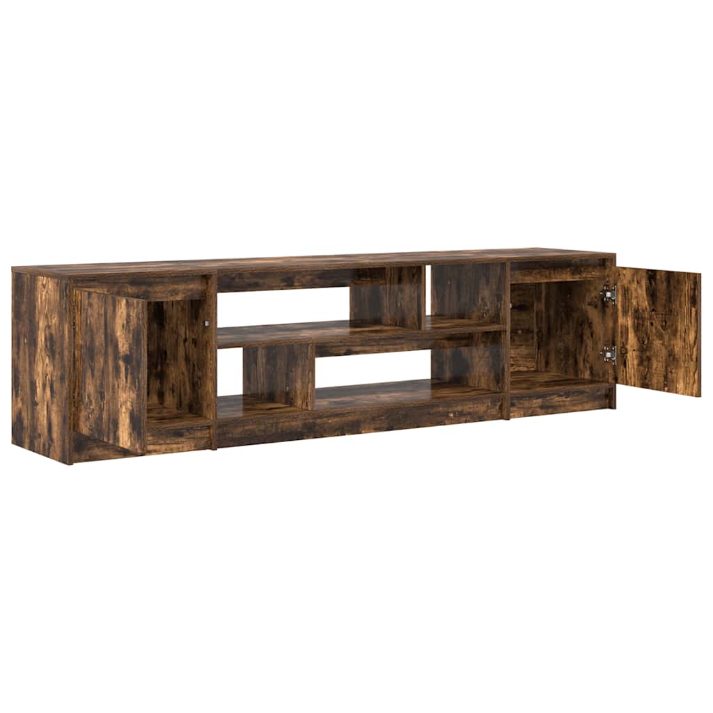Meuble TV chêne fumé 188,5x41x50 cm bois d'ingénierie - XIOS