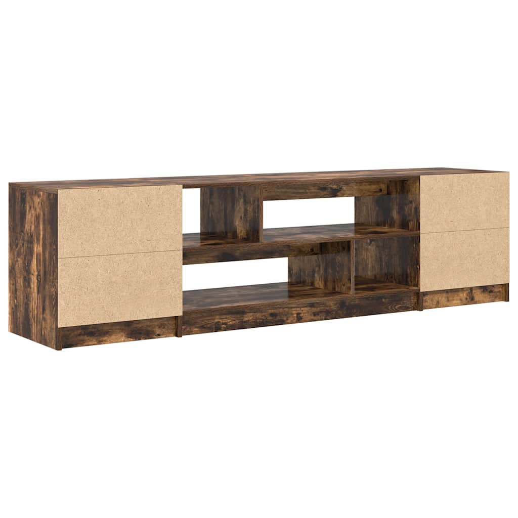 Meuble TV chêne fumé 188,5x41x50 cm bois d'ingénierie - XIOS
