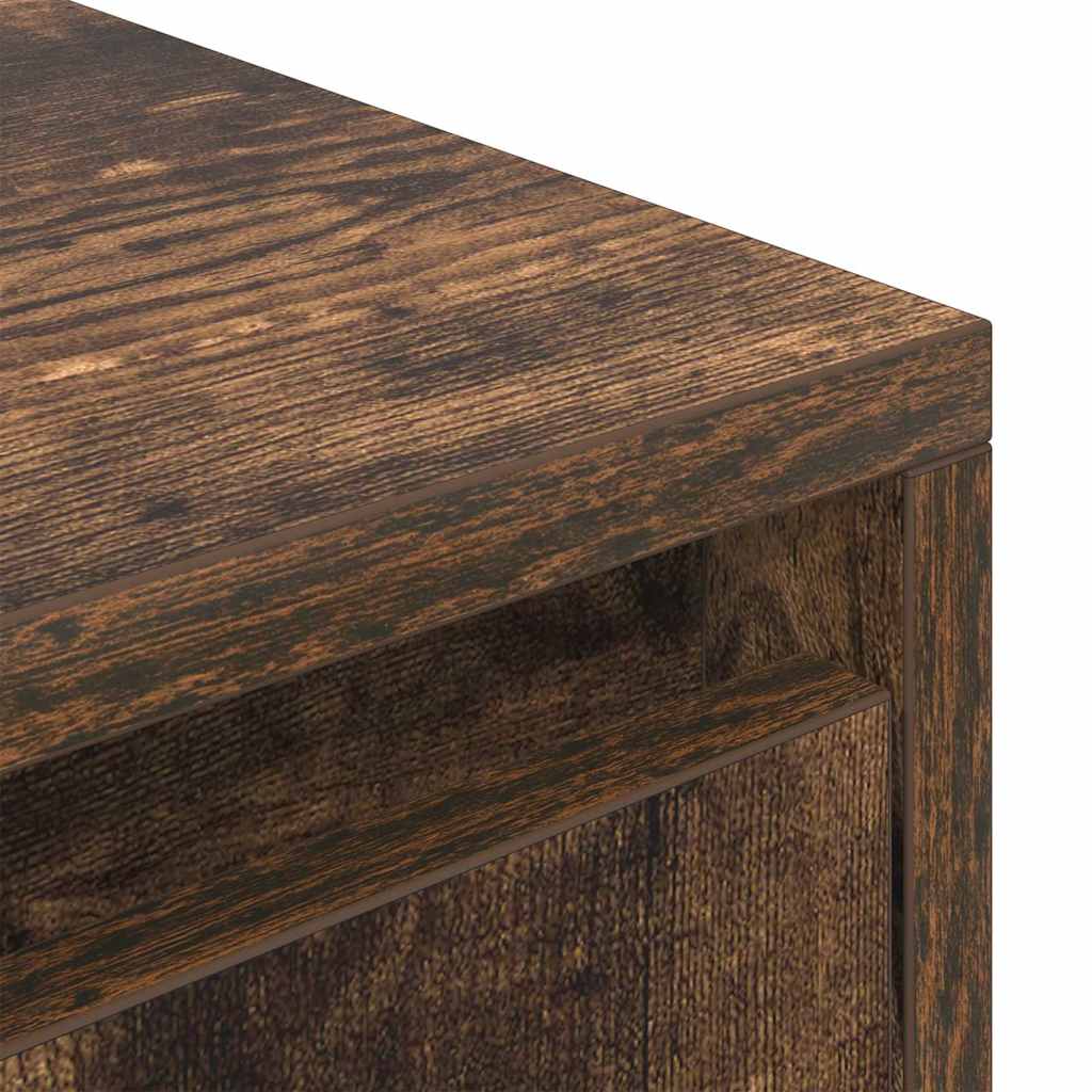 Meuble TV chêne fumé 188,5x41x50 cm bois d'ingénierie - XIOS