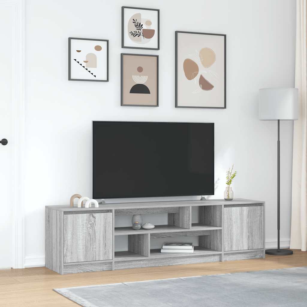 Meuble TV sonoma gris 188,5x41x50 cm bois d'ingénierie - XIOS