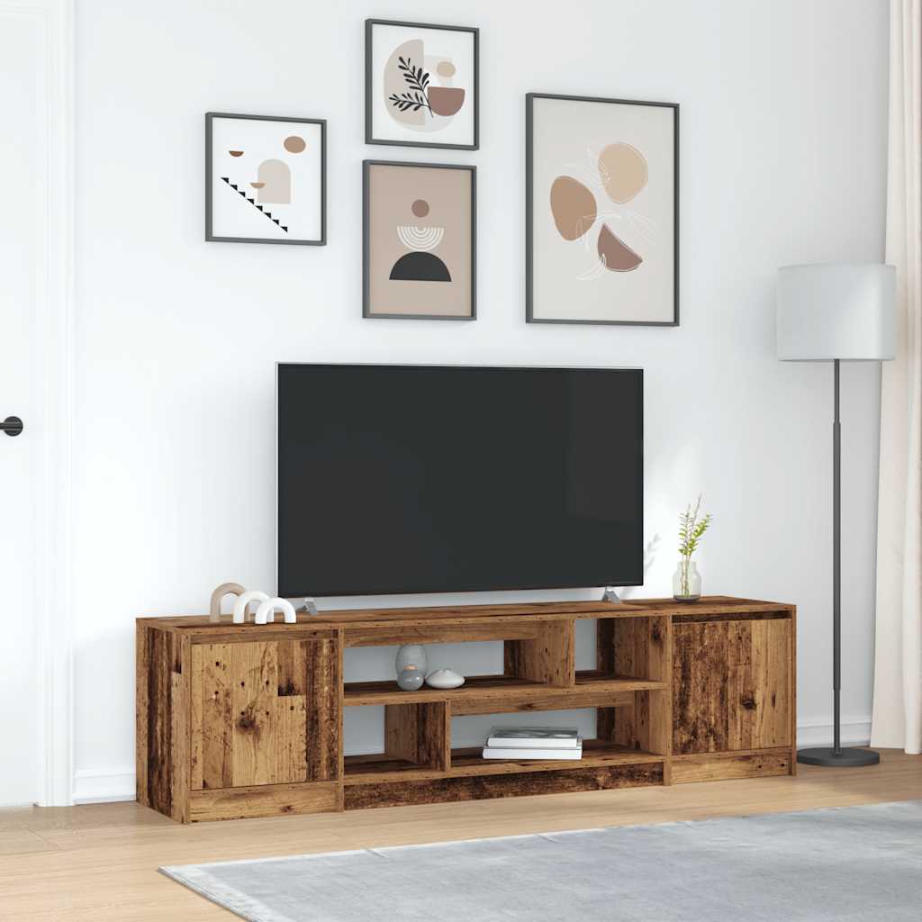 Meuble TV vieux bois 188,5x41x50 cm bois d'ingénierie - XIOS