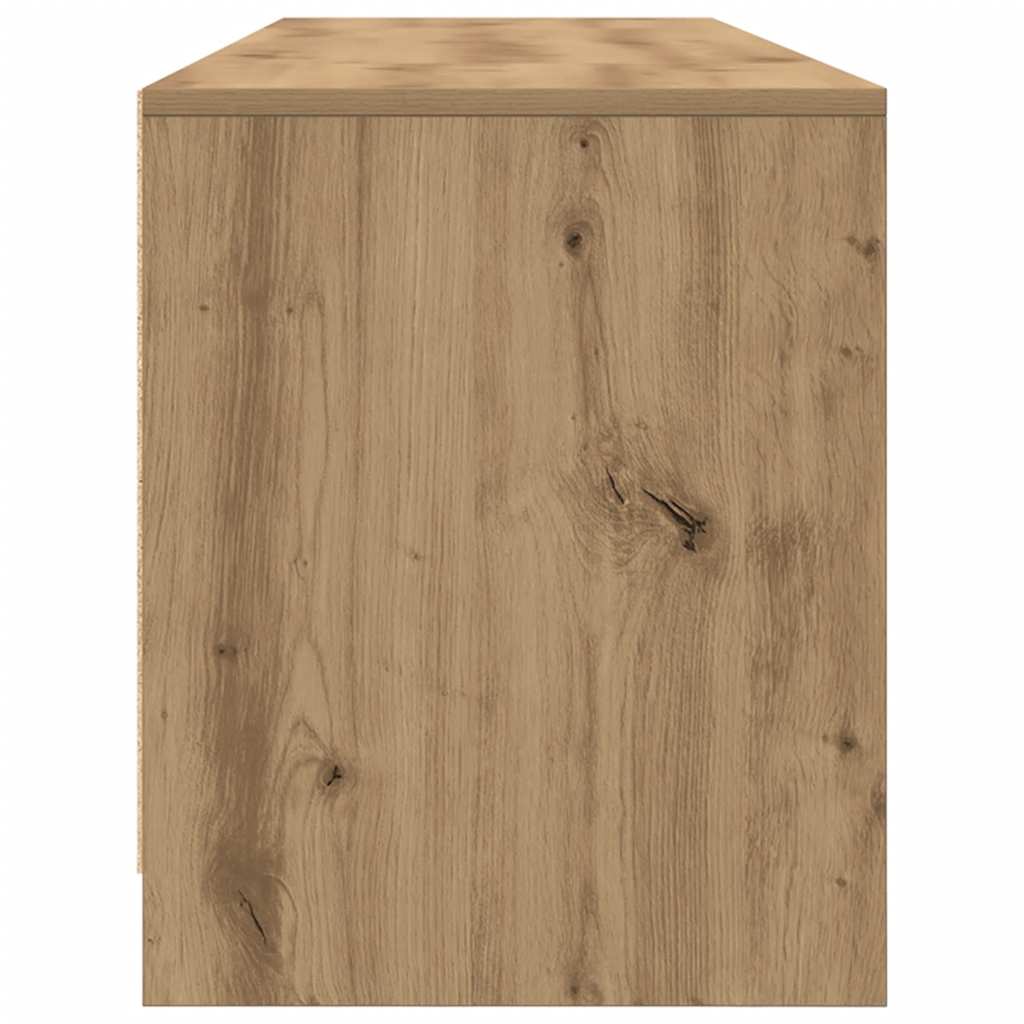 Meuble TV chêne artisanal 188,5x41x50 cm bois d'ingénierie - XIOS