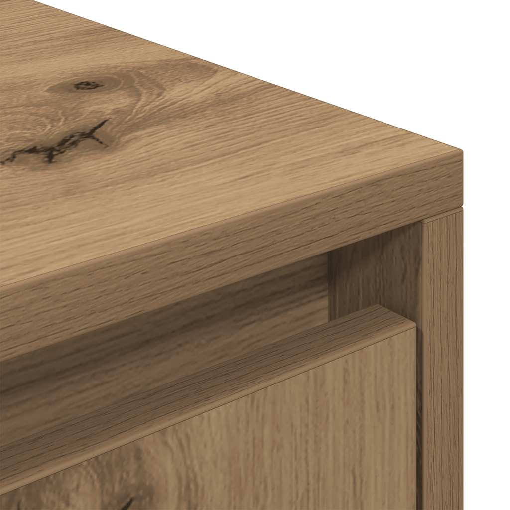 Meuble TV chêne artisanal 188,5x41x50 cm bois d'ingénierie - XIOS