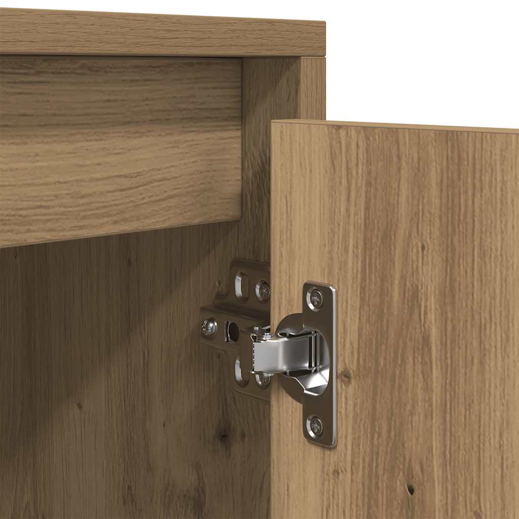 Meuble TV chêne artisanal 188,5x41x50 cm bois d'ingénierie - XIOS