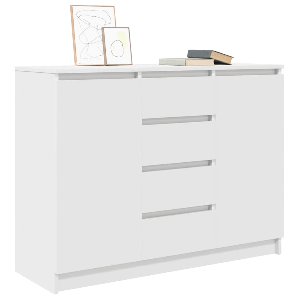 Buffet avec tiroirs blanc 100,5x35x76 cm bois d'ingénierie - XIOS