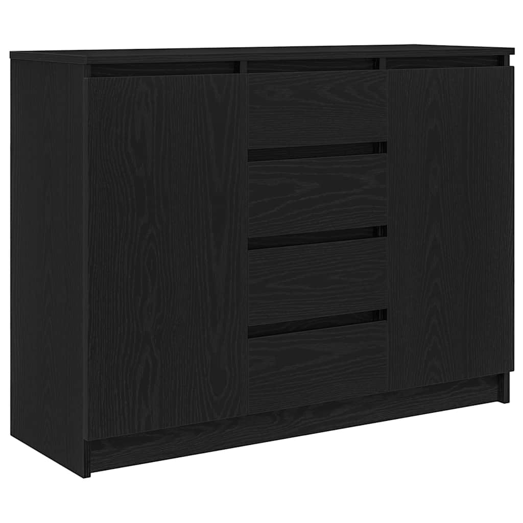 Buffet avec tiroirs chêne noir 100,5x35x76 cm bois d'ingénierie - XIOS