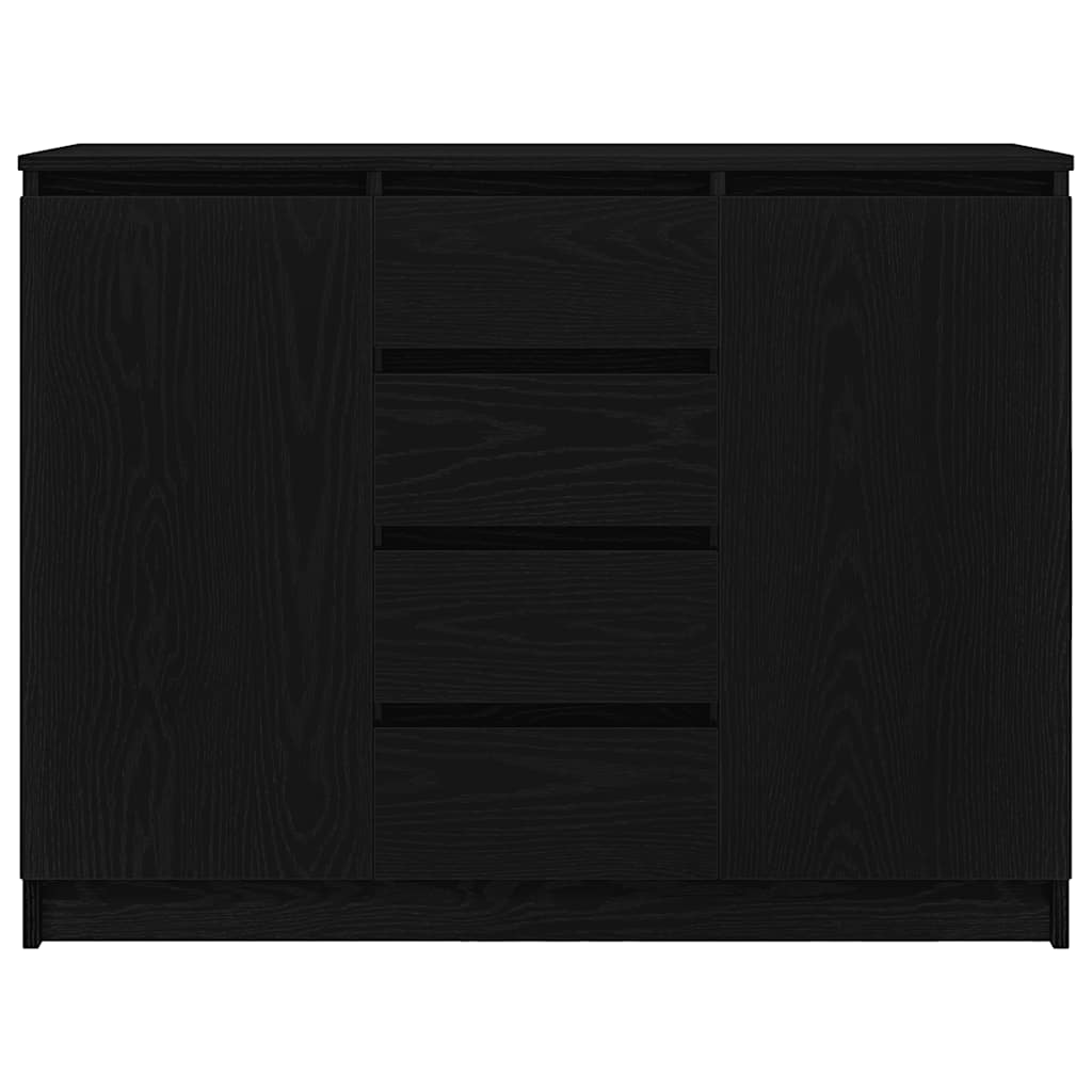 Buffet avec tiroirs chêne noir 100,5x35x76 cm bois d'ingénierie - XIOS