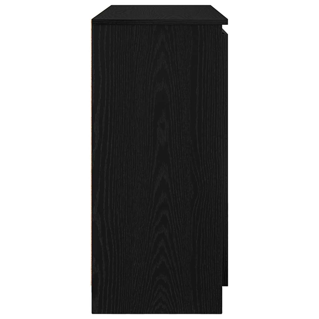 Buffet avec tiroirs chêne noir 100,5x35x76 cm bois d'ingénierie - XIOS