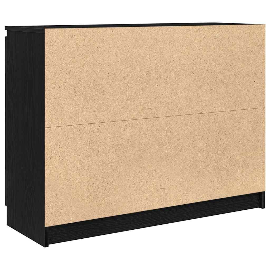 Buffet avec tiroirs chêne noir 100,5x35x76 cm bois d'ingénierie - XIOS