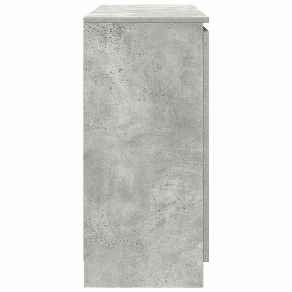Buffet avec tiroirs gris béton 100,5x35x76 cm bois d'ingénierie - XIOS
