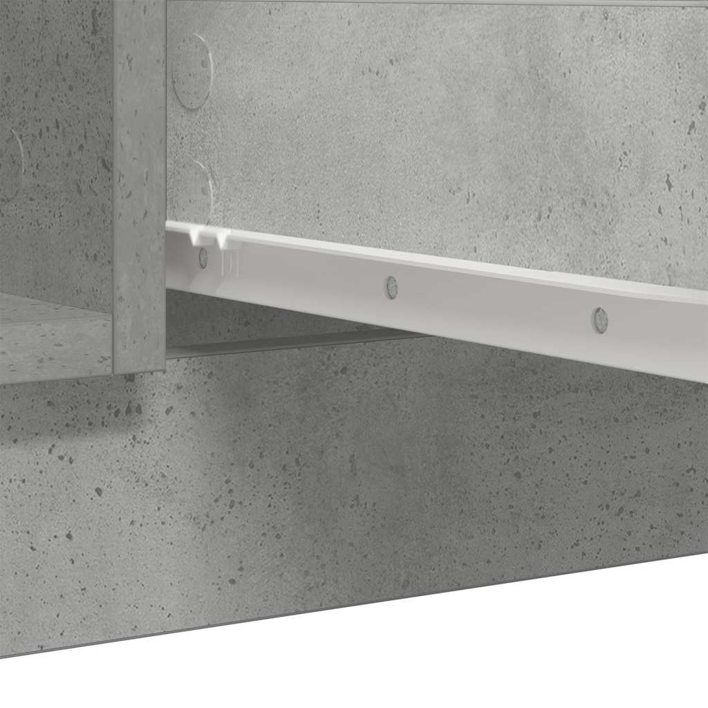 Buffet avec tiroirs gris béton 100,5x35x76 cm bois d'ingénierie - XIOS
