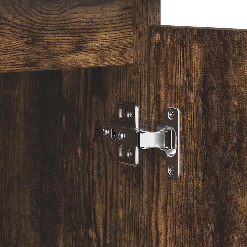 Buffet avec tiroirs chêne fumé 100,5x35x76 cm bois d'ingénierie - XIOS