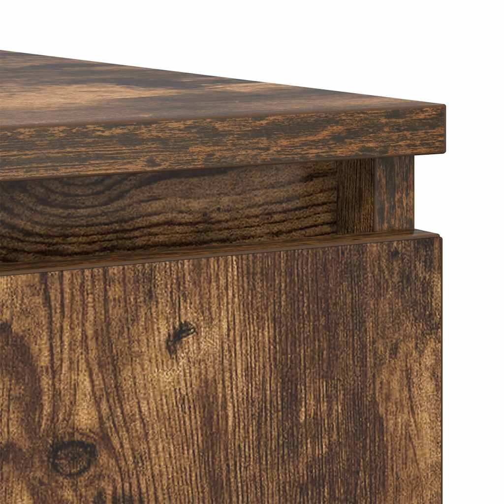 Buffet avec tiroirs chêne fumé 100,5x35x76 cm bois d'ingénierie - XIOS