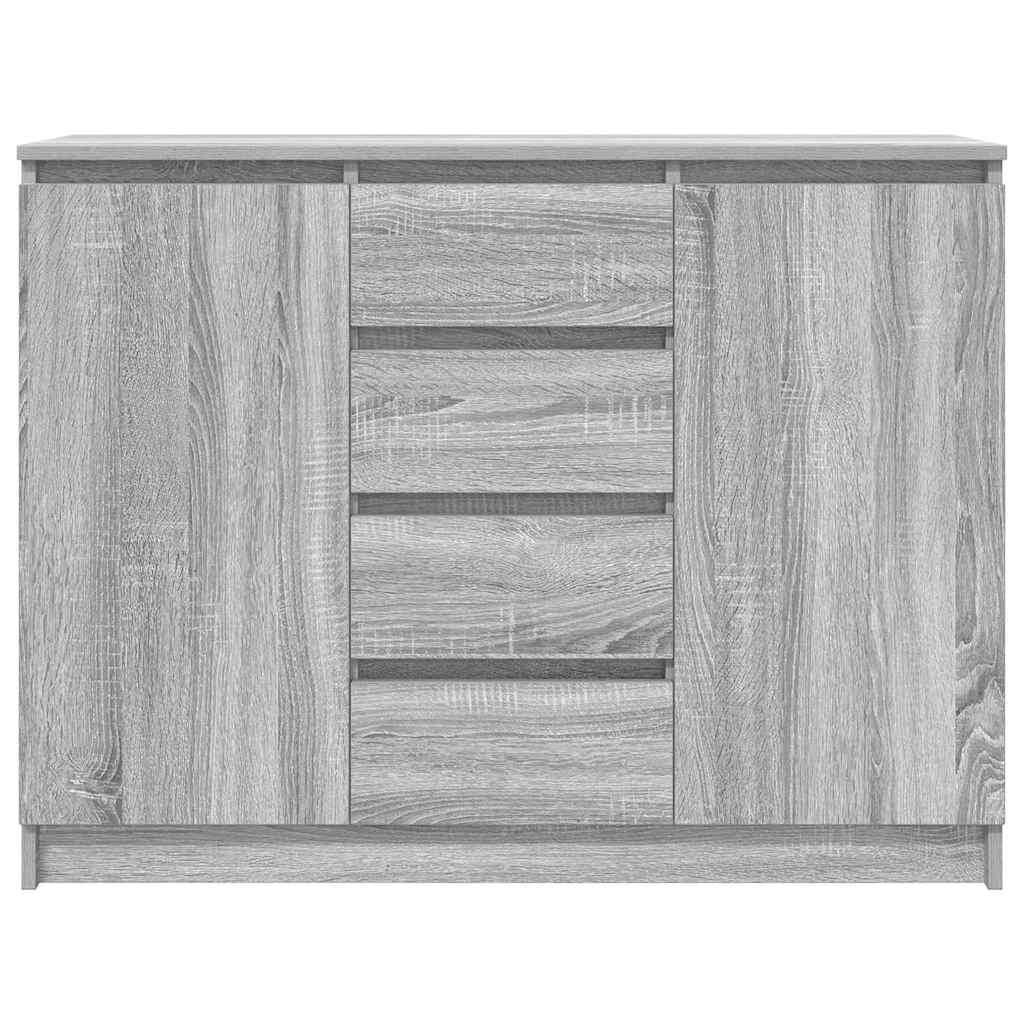 Buffet avec tiroirs sonoma gris 100,5x35x76cm bois d'ingénierie - XIOS