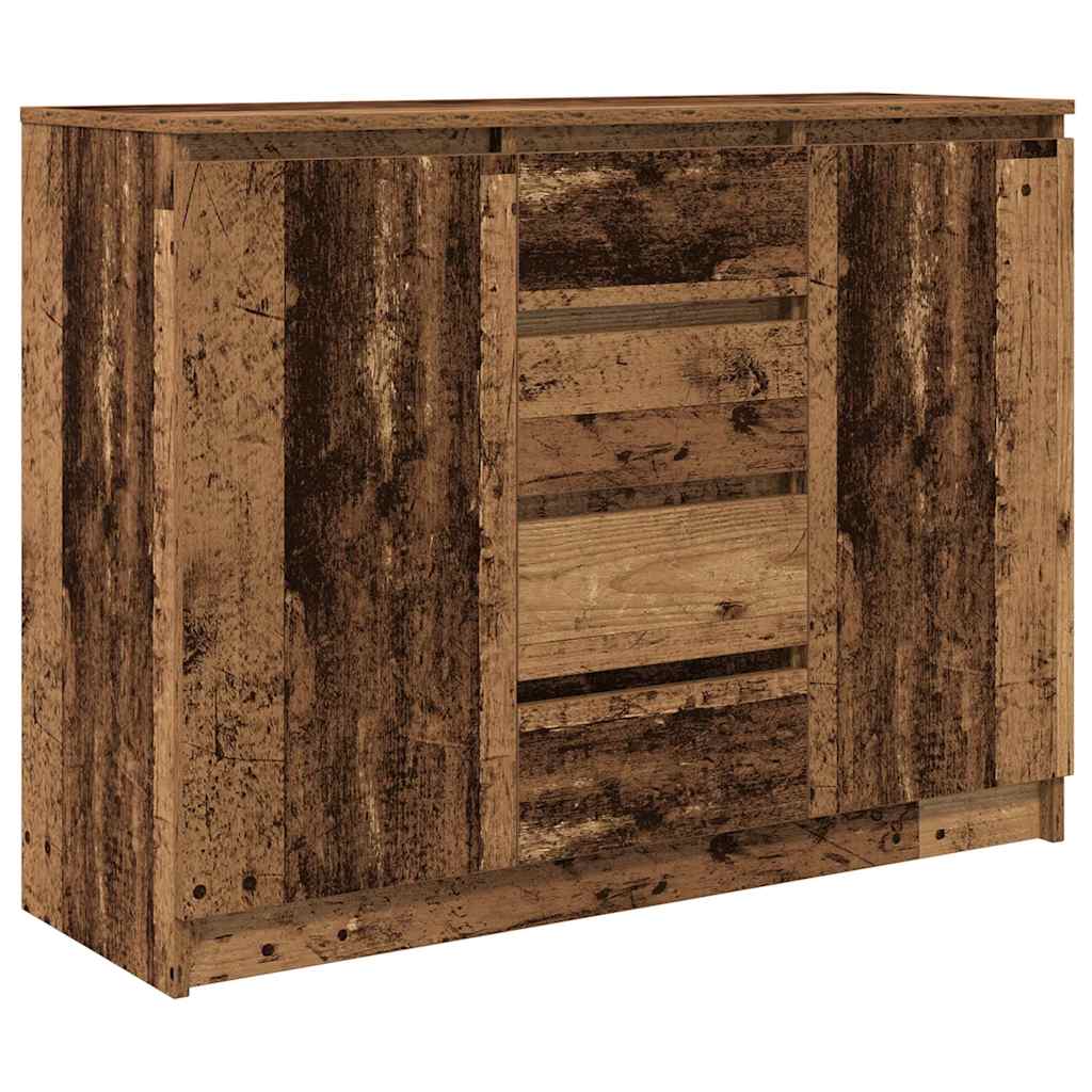 Buffet avec tiroirs vieux bois 100,5x35x76 cm bois d'ingénierie - XIOS