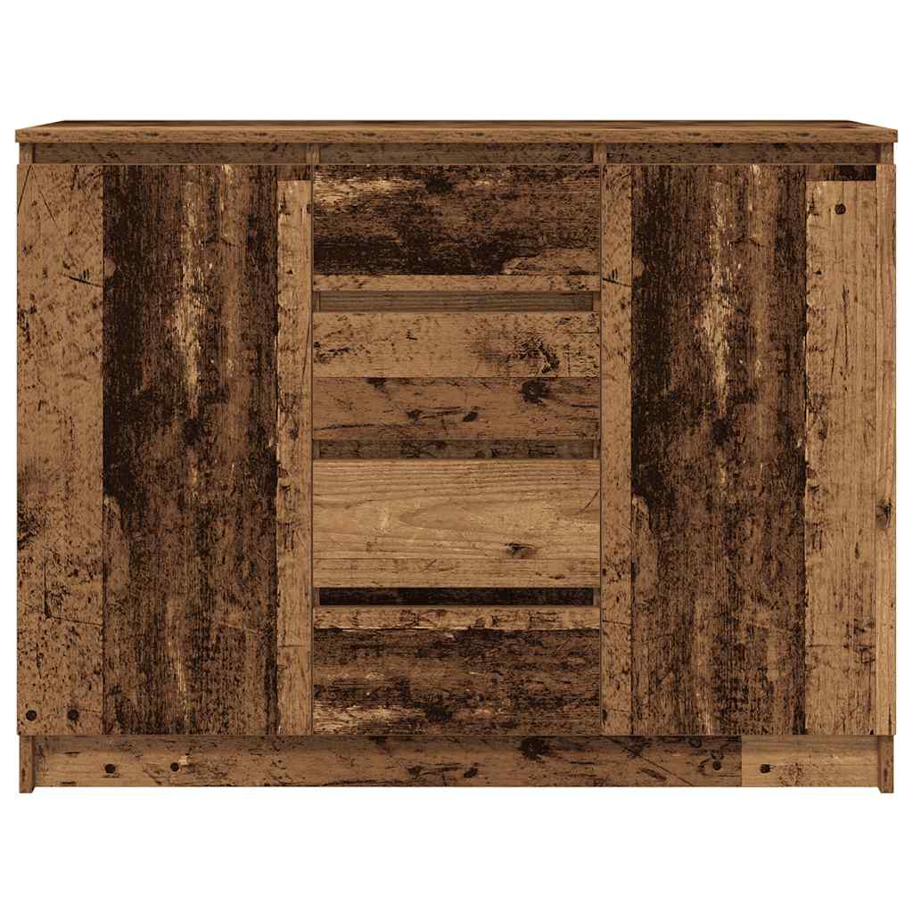 Buffet avec tiroirs vieux bois 100,5x35x76 cm bois d'ingénierie - XIOS