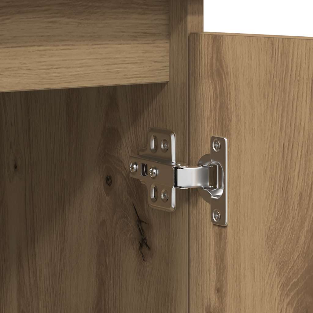 Buffet et tiroirs chêne artisanal 100,5x35x76cm bois ingénierie - XIOS