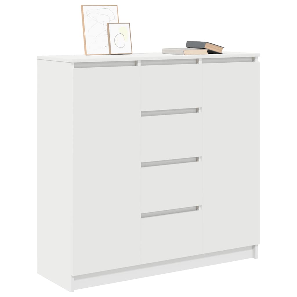 Buffet avec tiroirs blanc 100,5x35x98,5 cm bois d'ingénierie - XIOS