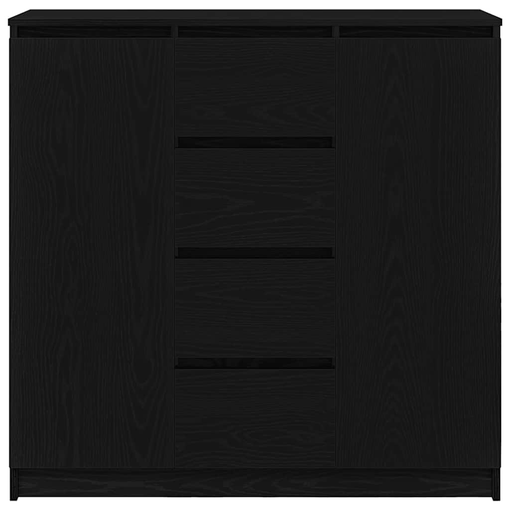 Buffet avec tiroirs chêne noir 100,5x35x98,5 cm bois ingénierie - XIOS