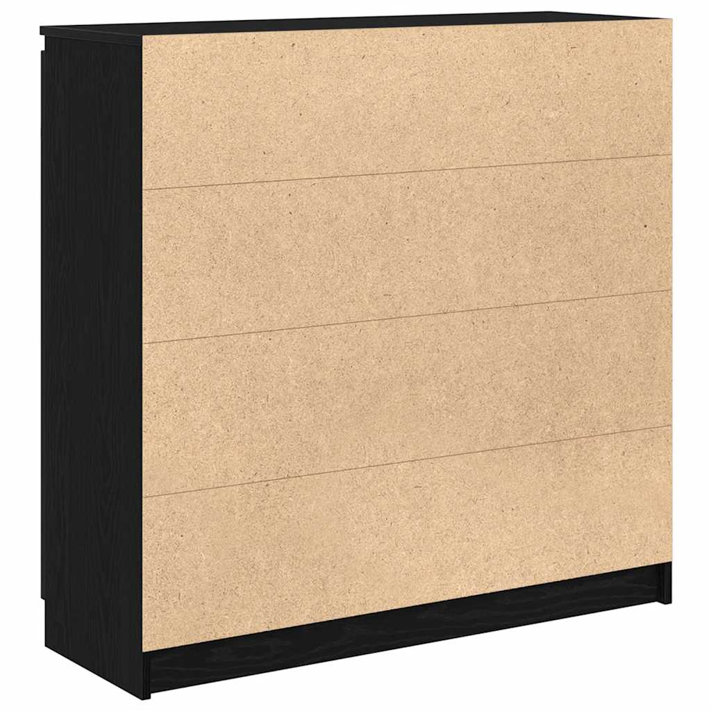 Buffet avec tiroirs chêne noir 100,5x35x98,5 cm bois ingénierie - XIOS