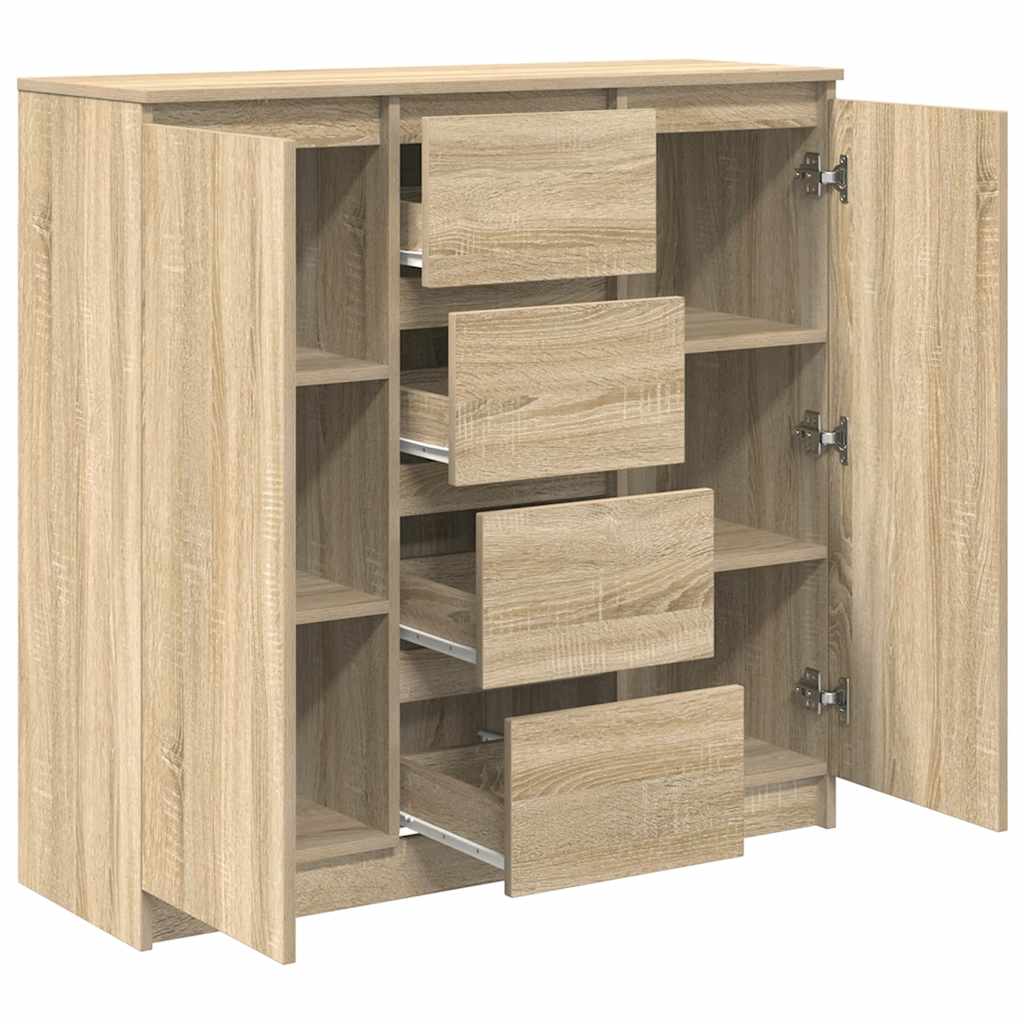 Buffet et tiroirs chêne sonoma 100,5x35x98,5 cm bois ingénierie - XIOS