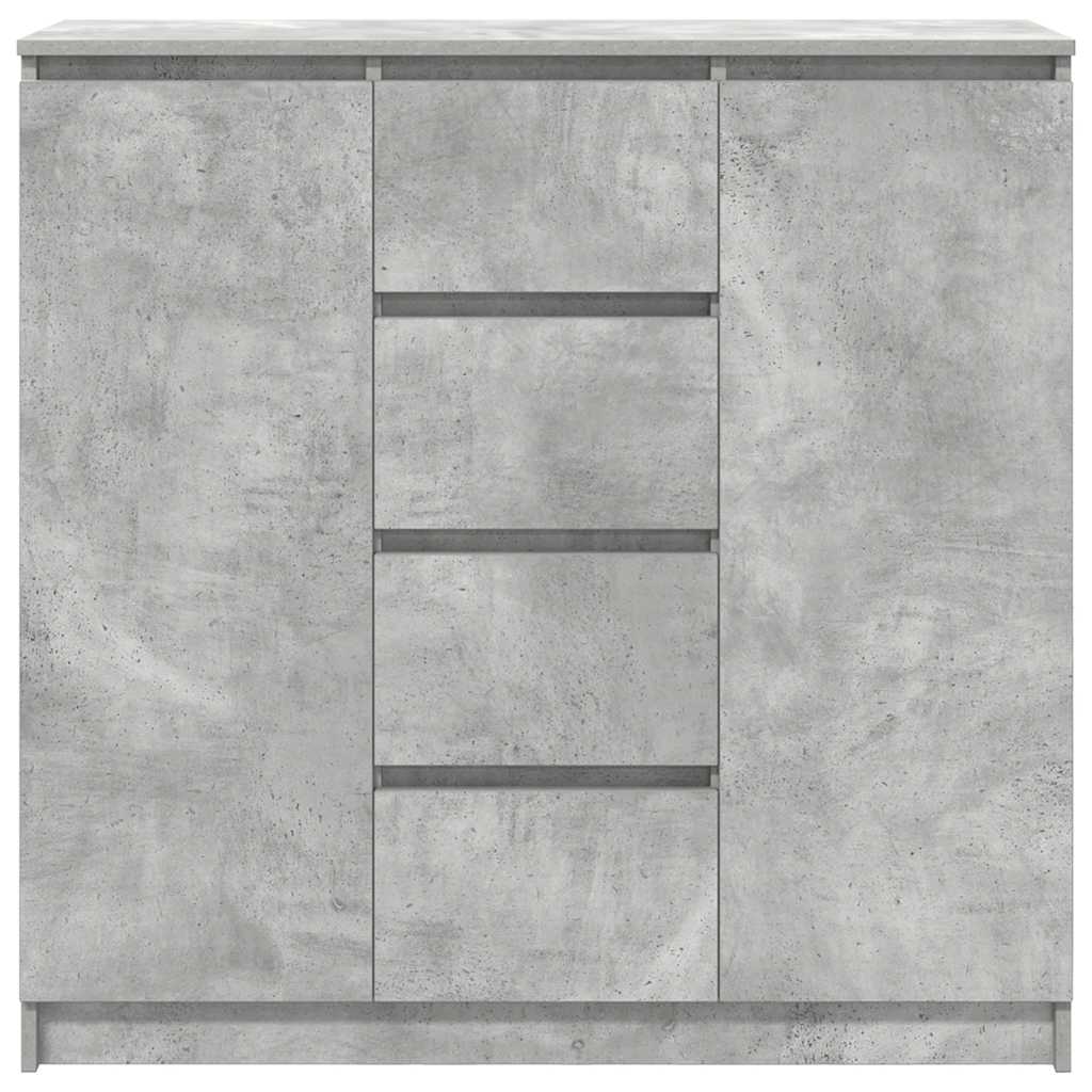 Buffet avec tiroirs gris béton 100,5x35x98,5 cm bois ingénierie - XIOS