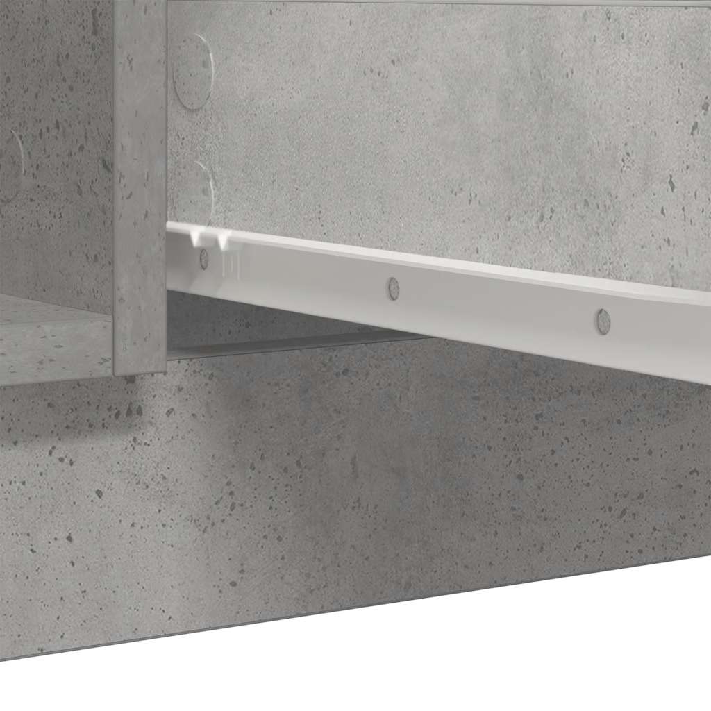 Buffet avec tiroirs gris béton 100,5x35x98,5 cm bois ingénierie - XIOS