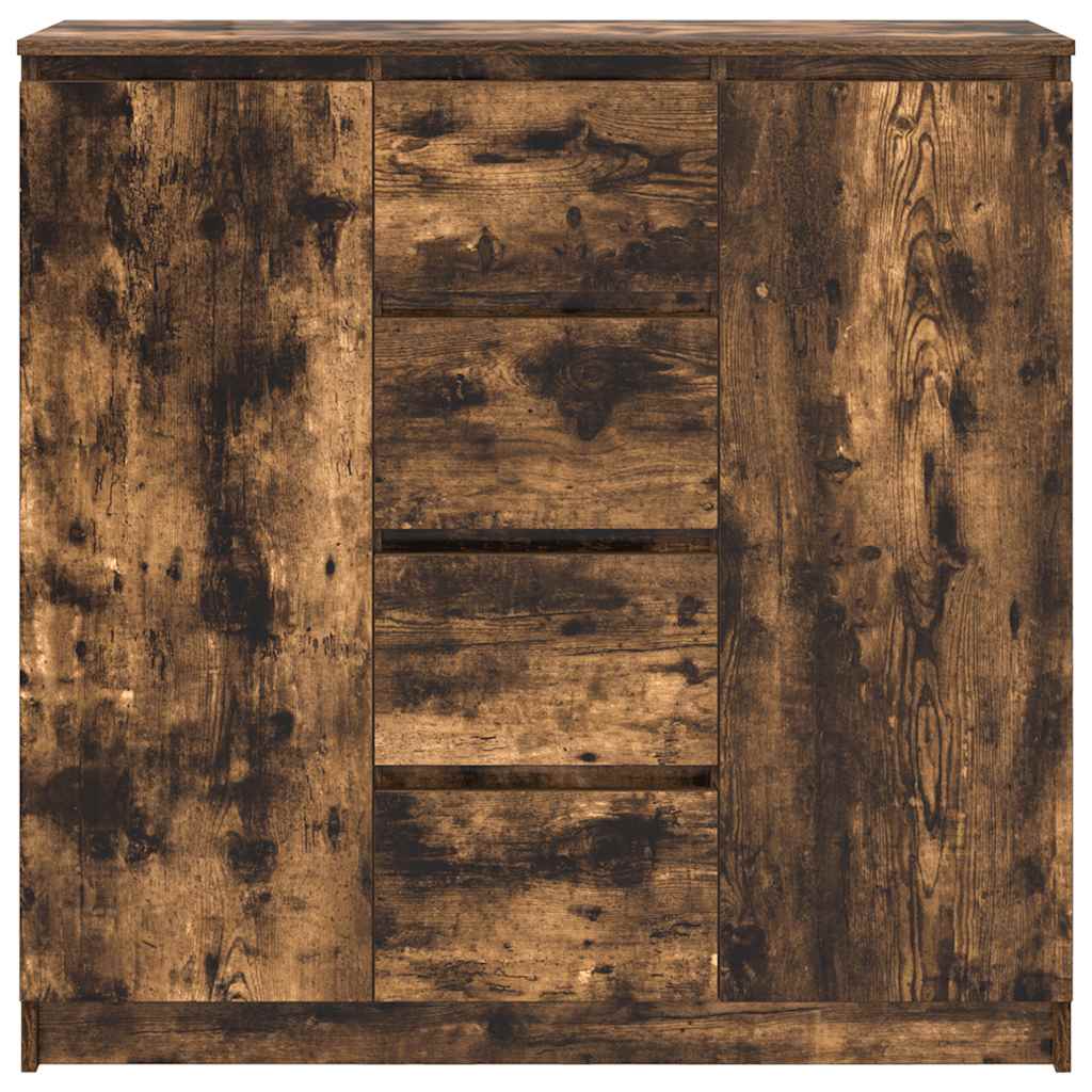 Buffet avec tiroirs chêne fumé 100,5x35x98,5 cm bois ingénierie - XIOS