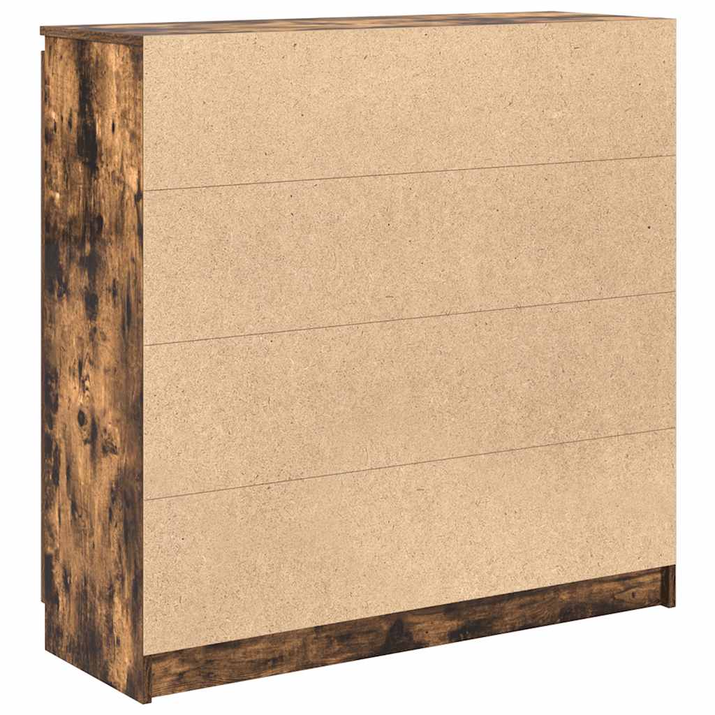 Buffet avec tiroirs chêne fumé 100,5x35x98,5 cm bois ingénierie - XIOS