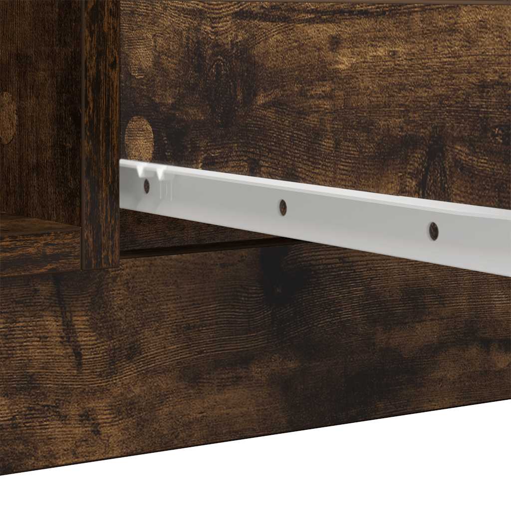 Buffet avec tiroirs chêne fumé 100,5x35x98,5 cm bois ingénierie - XIOS